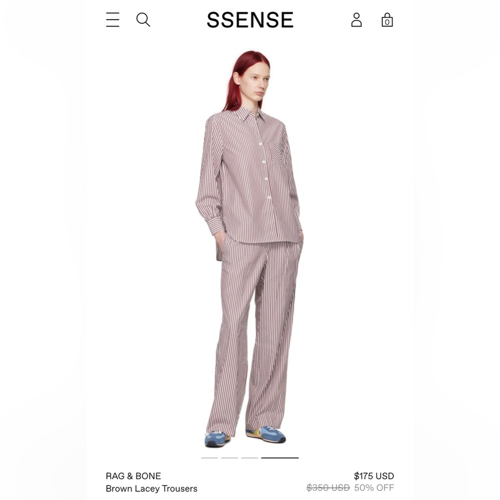 Rag & Bone Lacey Striped Trousers